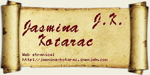 Jasmina Kotarac vizit kartica